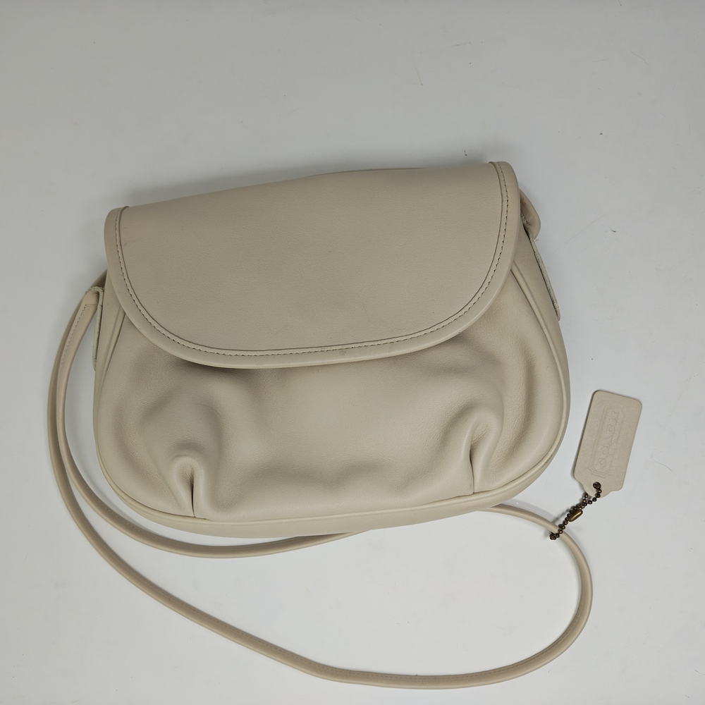 Old Coach Cafe Bag Style 4111 Bone Vintage Leather